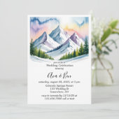 スモーキーマウンテンズウィンターウェディングお祝い 招待状 (スタンド正面)