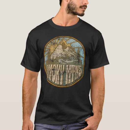 スモーキーマウンテンズ テネシー州 自然 山 ハイキング Tシャツ (正面)