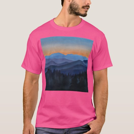 スモーキーマウンテン絵を描ズの野球スリーブ Tシャツ (正面)