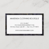 スモーキーモダン白黒マーブルミニマリストラグジュアリー 名刺 (裏面)