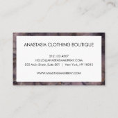 スモーキーモダン白黒マーブルミニマリストラグジュアリー 名刺 (裏面)