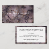 スモーキーモダン白黒マーブルミニマリストラグジュアリー 名刺 (正面/裏面)