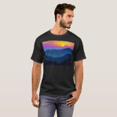 スモーキー山脈のサンセット アクティブ Tシャツ (正面フル)