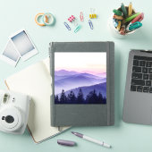 スモーキー山脈ステッカーの四角い紫の空 シール (iPadカバー)