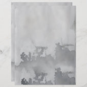 スモーキー水彩文房具紙 (正面/裏面)