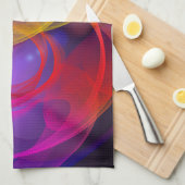 スモーキー渦巻き キッチンタオル (四つ折り)