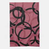 スモーキー・トパーズとブラック・サークル キッチンタオル (縦)