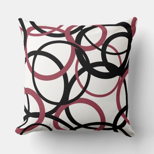 スモーキー・トパーズとブラック・サークル クッション (正面)