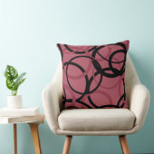 スモーキー・トパーズとブラック・サークル クッション (椅子)