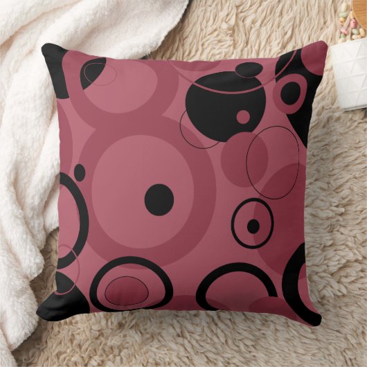 スモーキー・トパーズとブラック・サークル クッション (ブランケット)