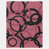 スモーキー・トパーズとブラック・サークル フリースブランケット (正面)