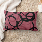 スモーキー・トパーズとブラック・サークル ランバークッション (ブランケット)