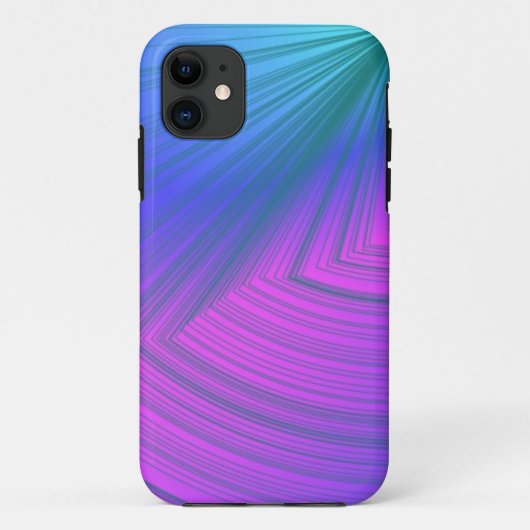 スモーキー・パープルとパウダーブルーのカーブiPhoneケース Case-Mate iPhoneケース (裏面)