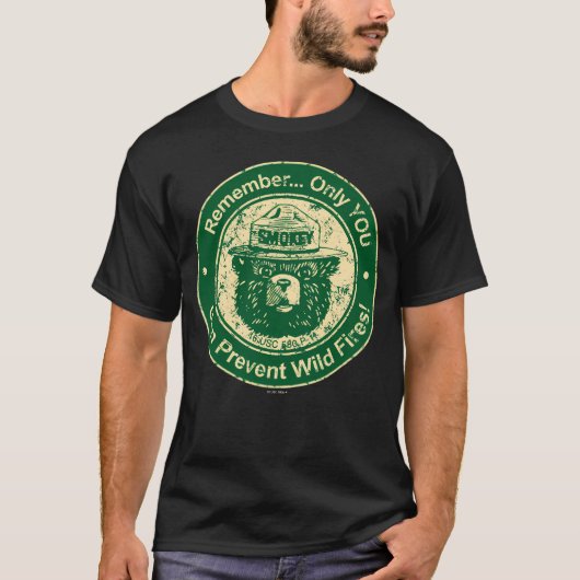 スモーキー・ベア・オンリー・グリーン Tシャツ (正面)