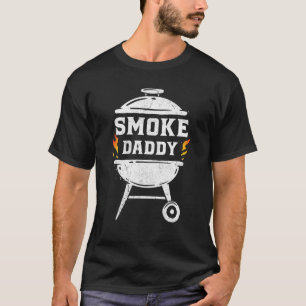 スモークおもしろいダディーミート喫煙BBQグリルラバーピット Tシャツ