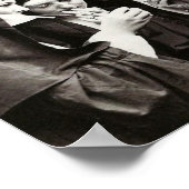 スモークする修道女 ヴィンテージ写真 10x8in ポスター (角)