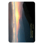 スモークに沈む夕日:ムンズが電話している/ミュア マグネット (縦)