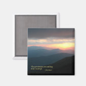 スモークに沈む夕日：ムンズが電話している/ミュア マグネット (正面/裏面)