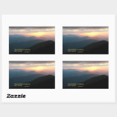 スモークに沈む夕日：ムンズが電話している/ミュア 長方形シール (シート)