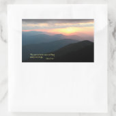 スモークに沈む夕日：ムンズが電話している/ミュア 長方形シール (バッグ)