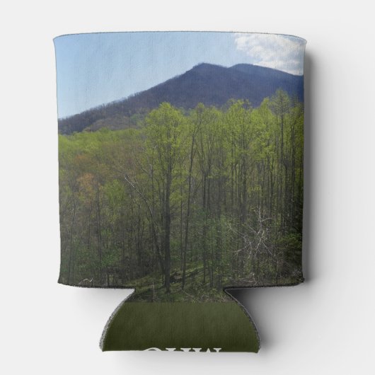 スモークの山々の春風景 缶クーラー (裏面)