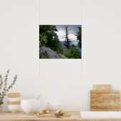 スモークの山々の煙突素晴らしの上の歩道 ポスター (キッチン)