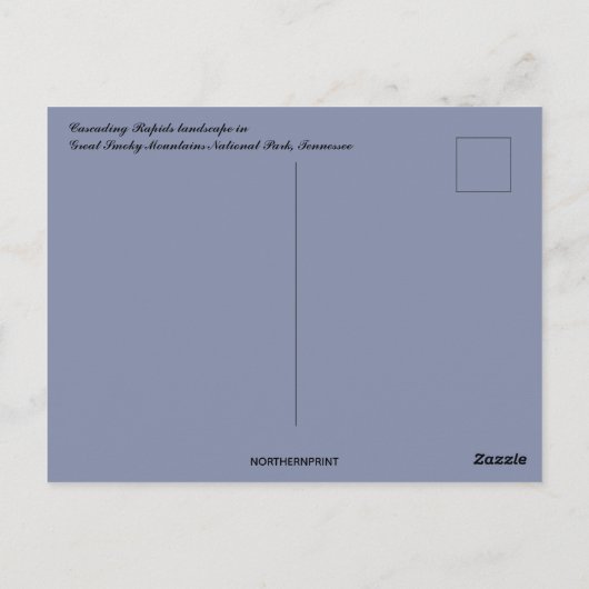スモークの山の中のカスケーキ素晴らしングラピッドの風景 ポストカード (裏面)
