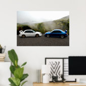 スモークの山の中の2つのスバルス ポスター (ホームオフィス)