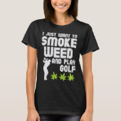 スモークウィード遊ゴルフゴルフThcゴルファーStoner Tシャツ (正面)