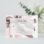スモークエレガントフローラダスティバラピンク結婚ズ 出欠カード (スタンド正面)
