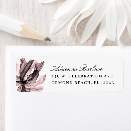 スモークエレガントフローラダスティバラ差出人住所 ラベル (インサイチュ)