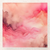 スモークカラフルアートガラスコースター ガラスコースター (正面)