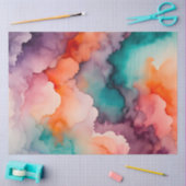 スモークカラフルアートティッシュペーパー 薄葉紙 (クラフト)