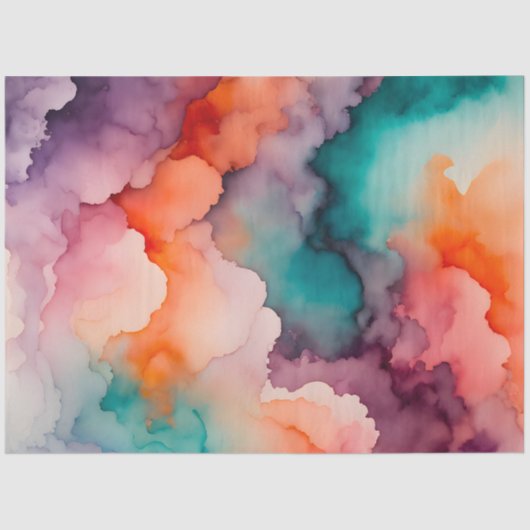 スモークカラフルアートティッシュペーパー 薄葉紙 (正面)