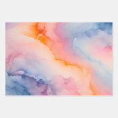 スモークカラフルアートラッピング紙シート ラッピングペーパーシート (正面)