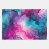 スモークカラフルアートラッピング紙シート ラッピングペーパーシート (正面)