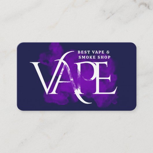 スモークカラフルショップVapeショップビジネスカード 名刺 (正面)