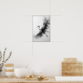 スモーククレーンのウィスパー抽象芸術 ポスター (キッチン)