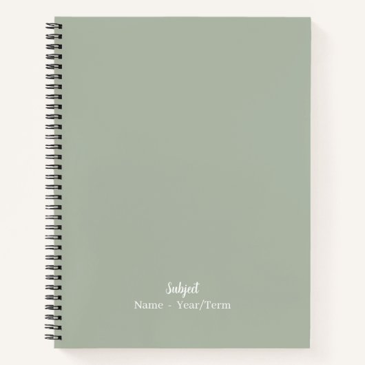 スモークグリーン ノートブック (正面)
