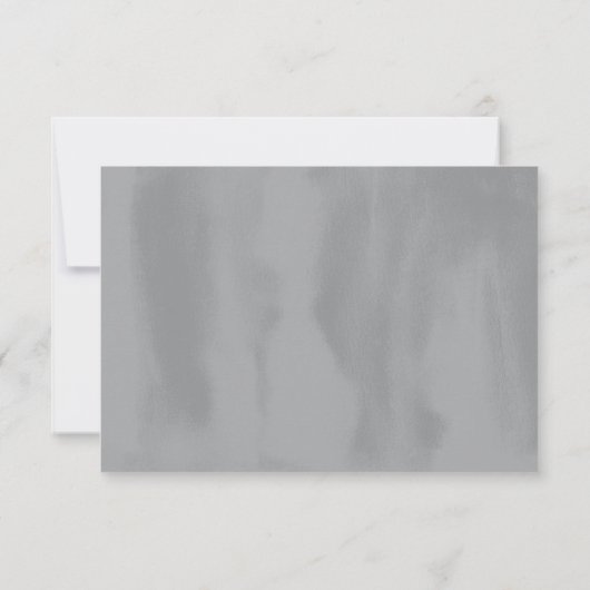 スモークグレー水彩ディップウェディングRSVPカード 招待状 (裏面)