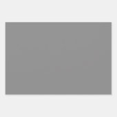 スモークグレー水玉模様ストライプのワイド無地のと ラッピングペーパーシート (正面3)