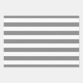 スモークグレー水玉模様ストライプのワイド無地のと ラッピングペーパーシート (正面)