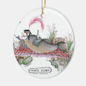 スモークサーモンの魚、贅沢なfernandes セラミックオーナメント (左)