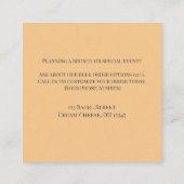 スモークサーモン事業が営む水彩用ベーグル スクエア名刺 (裏面)