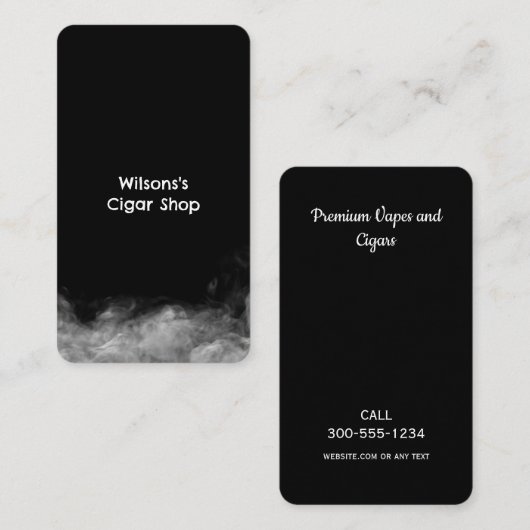 スモークショップヴァップブラック 名刺 (正面/裏面)