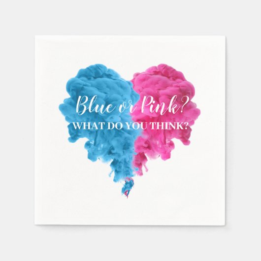 スモークジェンダーがナプキンのパーティー供給を明らかにする スタンダードカクテルナプキン (正面)