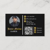 スモークテーマ |理容師 | Barbershop名刺 名刺 (裏面)