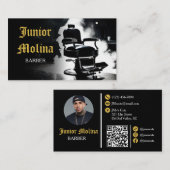 スモークテーマ |理容師 | Barbershop名刺 名刺 (正面/裏面)