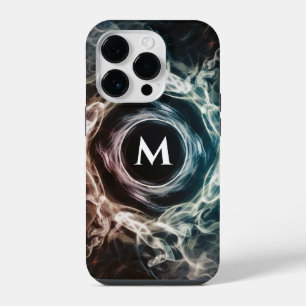 スモークデザインのカスタムモノグラムiPhoneケース iPhone 14 Proケース