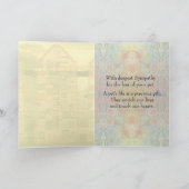 スモークデボンレックススフィンクスエンジェルキャットペット悔やみや弔慰 カード (内部)